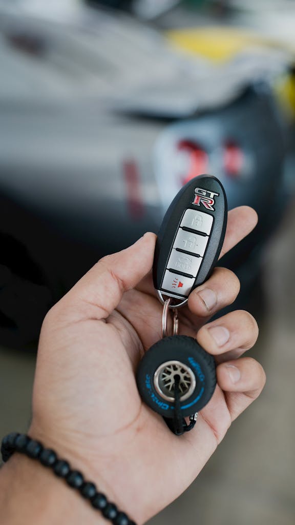 Close up on Car Key